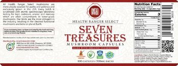 Health Ranger Select Seven Treasures Mushroom Capsules - supplement