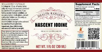 Health Ranger's Nascent Iodine - health supplement