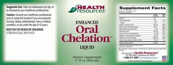 Health Resources Enhanced Oral Chelation Liquid - supplement