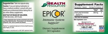 Health Resources EPICOR - supplement
