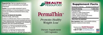 Health Resources PermaThin - supplement