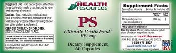 Health Resources PS 100 mg - supplement