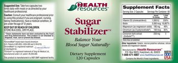 Health Resources Sugar Stabilizer - supplement