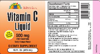 Health Star Vitamin C Liquid 500 mg Tasty Orange Flavor - supplement