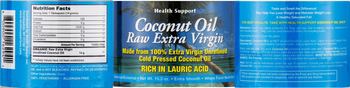 Health Support Coconut Oil Raw Extra Virgin - 
