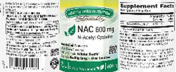 Health Thru Nutrition NAC 600 mg - supplement