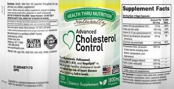 Health Thru Nutrition Naturally Advanced Cholesterol Control - supplement