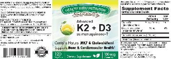 Health Thru Nutrition Naturally Advanced K2 + D3 - supplement