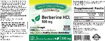 Health Thru Nutrition Naturally Berberine HCl 500 mg - supplement