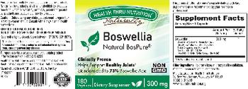 Health Thru Nutrition Naturally Boswellia 300 mg - supplement