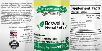 Health Thru Nutrition Naturally Boswellia - supplement