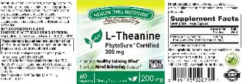 Health Thru Nutrition Naturally L-Theanine 200 mg - supplement