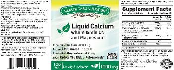 Health Thru Nutrition Naturally Liquid Calcium 1000 mg - supplement