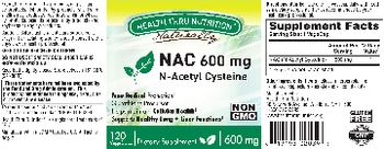 Health Thru Nutrition Naturally NAC 600 mg - supplement