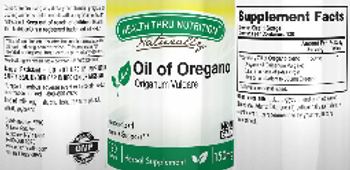 Health Thru Nutrition Naturally Oil of Oregano 150 mg - herbal supplement