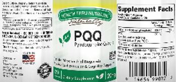Health Thru Nutrition Naturally PQQ Pyrroloquinoline Quinone 20 mg - supplement