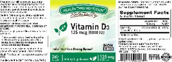 Health Thru Nutrition Naturally Vitamin D3 125 mcg (5000 IU) - supplement