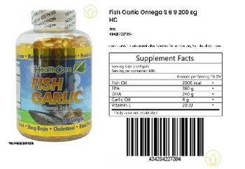 HealthCare Fish Garlic Omega 3 6 9 - supplement