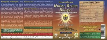 HealthForce Nopal Blood Sugar - supplement