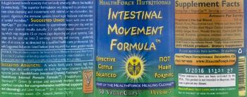 Healthforce Nutritionals Intestinal Movement Formula - supplement