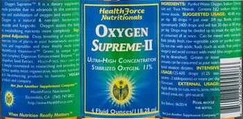 Healthforce Nutritionals Oxygen Supreme II - 