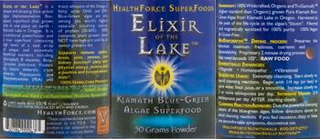 HealthForce SuperFoods Elixir Of The Lake - supplement
