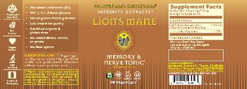 HealthForce SuperFoods Integrity Extracts Lion's Mane - supplement