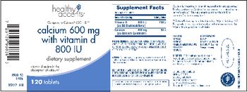Healthy Accents Calcium 600 mg With Vitamin D 800 IU - supplement