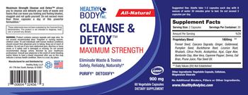 Healthy Body Cleanse & Detox Maximum Strength - supplement