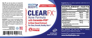 Healthy Body ClearFX Acne Formula - supplement