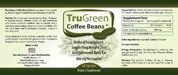 Healthy Body TruGreen Coffee Beans - supplement