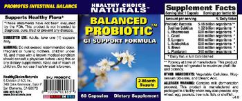 Healthy Choice Naturals Balanced Probiotic - supplement