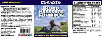 Healthy Choice Naturals Blood Pressure Formula - supplement