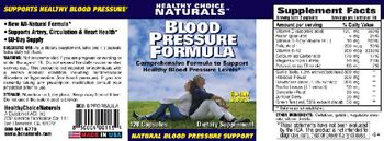 Healthy Choice Naturals Blood Pressure Formula - supplement