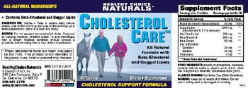 Healthy Choice Naturals Cholesterol Care - supplement