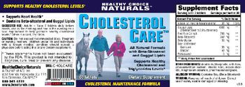 Healthy Choice Naturals Cholesterol Care - supplement