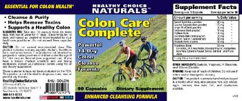 Healthy Choice Naturals Colon Care Complete - supplement