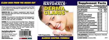 Healthy Choice Naturals Derma Claris - supplement