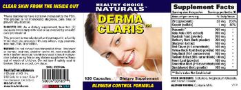 Healthy Choice Naturals Derma Claris - supplement
