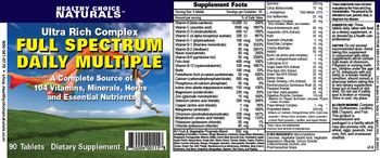 Healthy Choice Naturals Full Spectrum Daily Multiple - supplement
