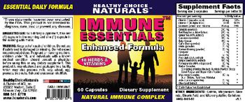 Healthy Choice Naturals Immune Essentials - supplement