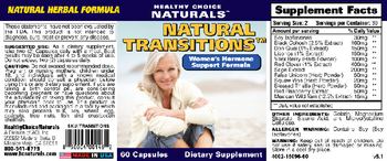 Healthy Choice Naturals Natural Transitions - supplement