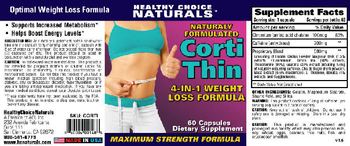 Healthy Choice Naturals Naturally Formulated Corti Thin 4-In-1 Weight Loss Formula - supplement