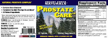 Healthy Choice Naturals Prostate Care - supplement