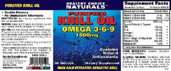 Healthy Choice Naturals Purified Krill Oil Omega 3-6-9 1000 mg - supplement