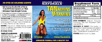 Healthy Choice Naturals Tanamins Vitamins - supplement
