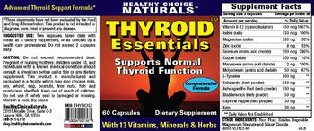 Healthy Choice Naturals Thyroid Essential - supplement