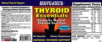 Healthy Choice Naturals Thyroid Essentials - supplement