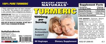 Healthy Choice Naturals Turmeric 1000 mg - supplement