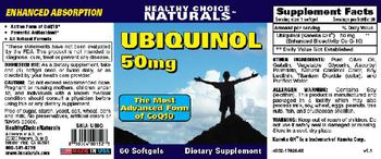 Healthy Choice Naturals Ubiquinol 50 mg - supplement